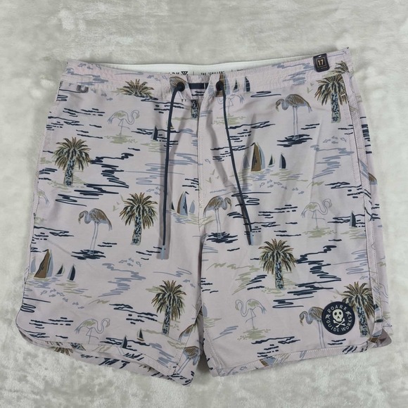 Roark Other - Roark Chiller Board Shorts Men's 31 Beach Pool Flamingo Sailboats Casual NWOT